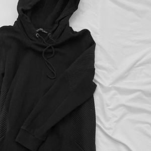 ALL SAINTS Hoodie with Neoprene Paneling (Med)